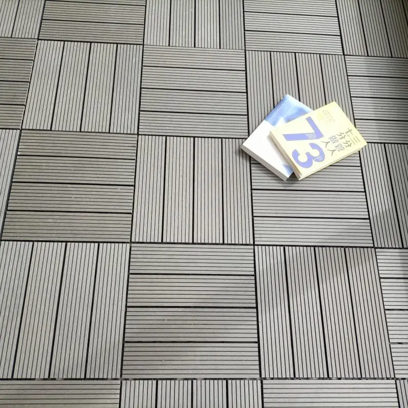 Tercel 300*300*20mm Moisture-proof Non-slip Wood Plastic Composite Patio Deck Tiles Waterproof Outdoor Flooring