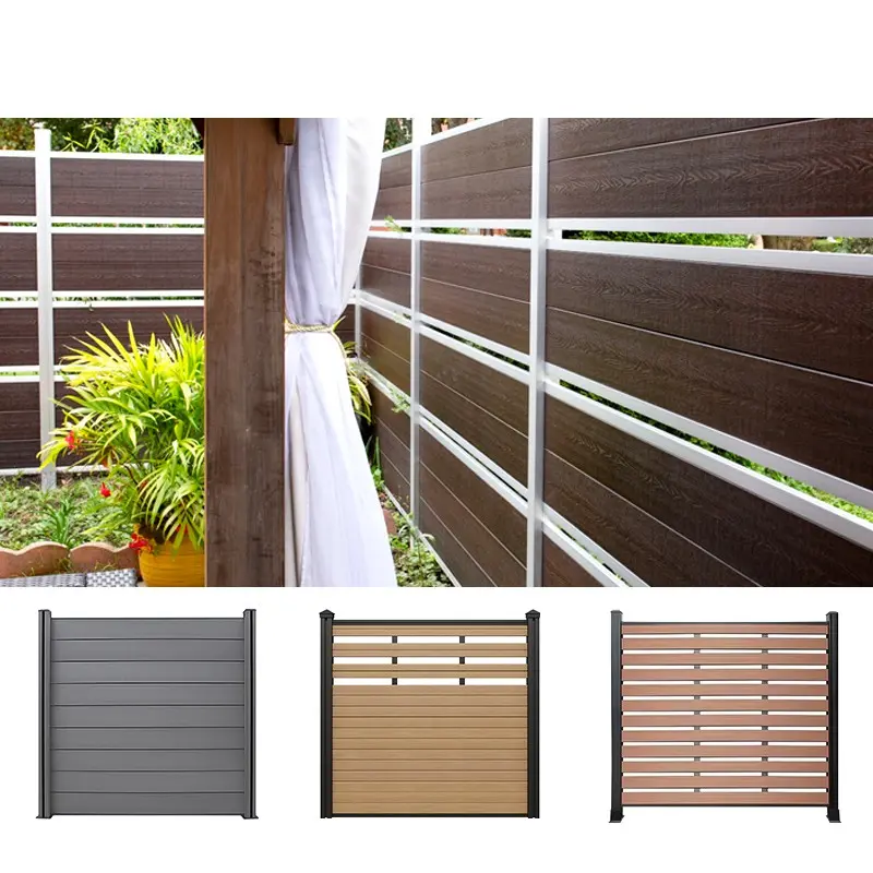 Tercel 90*20mm WPC Fencing WPC Fence Panels for Outdoor WPC Composite Fencing Color Customizable