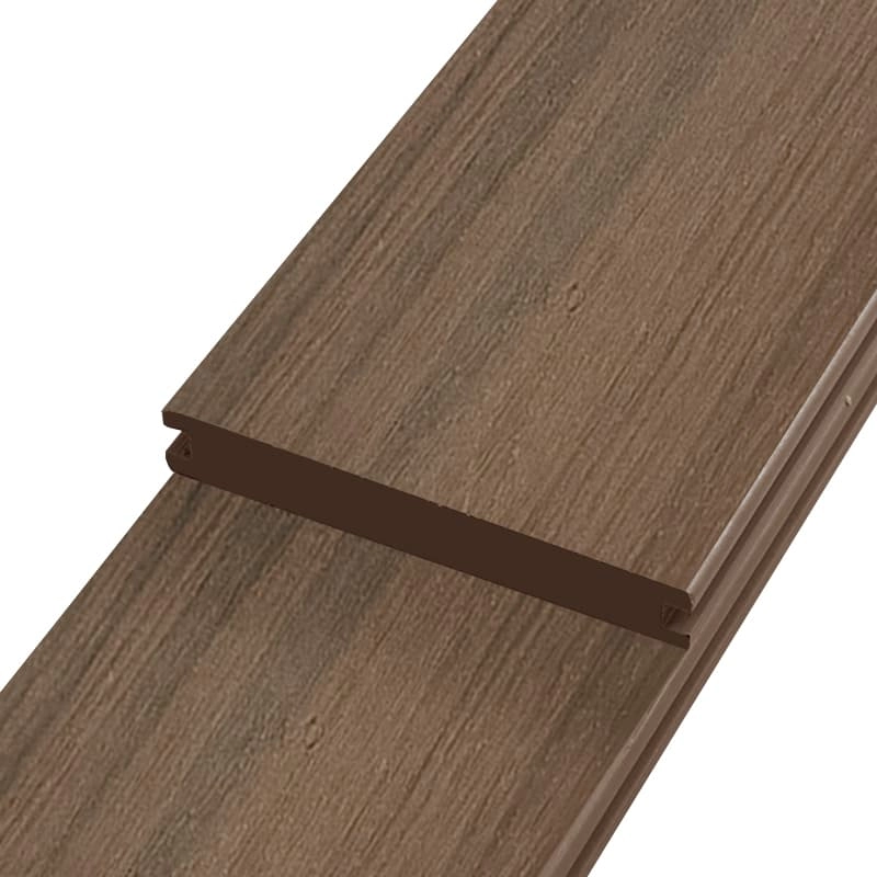 Tercel 140*25mm Durable Long Lifespan Co-extrusion Solid WPC Interlocking Pool Decking Boards