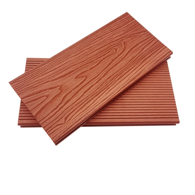 Tercel 140*25mm Moisture-proof Waterproof 3D Wood Grain Solid WPC Plastic Wood Deck Board Composite Garden Decking