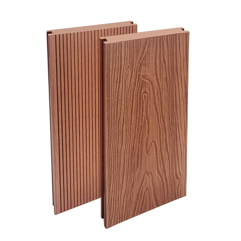 Tercel 140*25mm Moisture-proof Waterproof 3D Wood Grain Solid WPC Plastic Wood Deck Board Composite Garden Decking