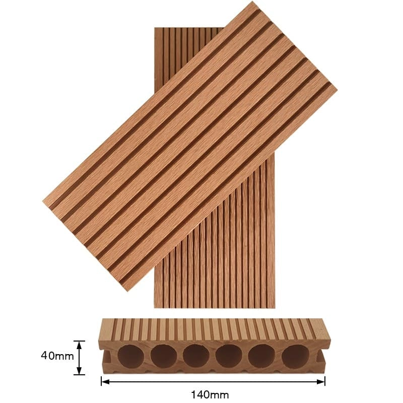 Tercel 140*40mm Anti-worm Easy to Clean Wood Plastic Composite Decking Boards WPC Decking Bunnings