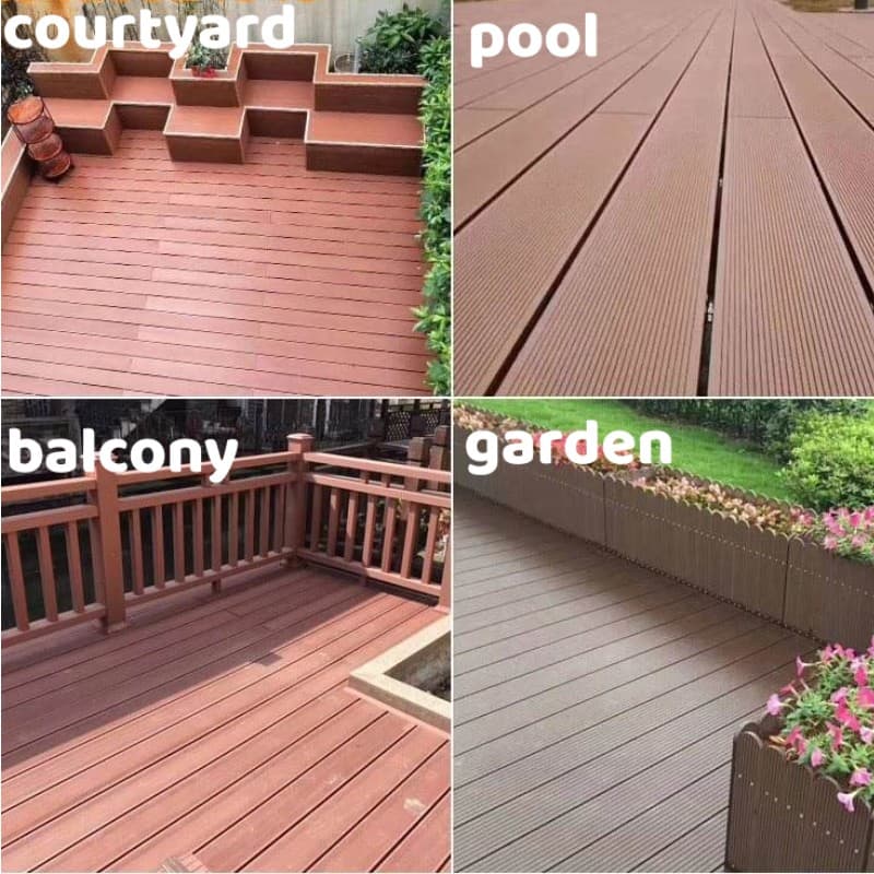Tercel 140*30 mm Stronger Durability Solid Composite Decking Outerdoor Solid WPC Decking Boards