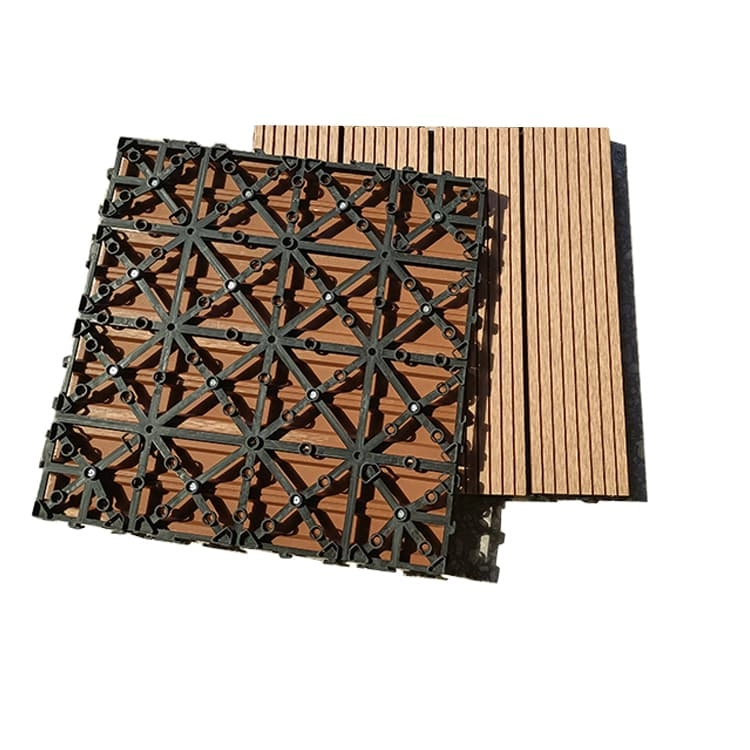 Tercel 300*300*20mm Waterproof Pure Garden Interlocking Patio Floor Tiles WPC Easy Tile Deck Tile