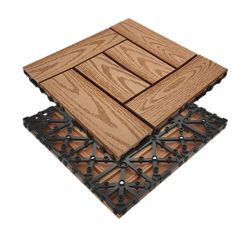 Tercel 300*300*20mm Personalized WPC Interlocking Plastic Garden Tiles Composite Deck Tiles over Concrete