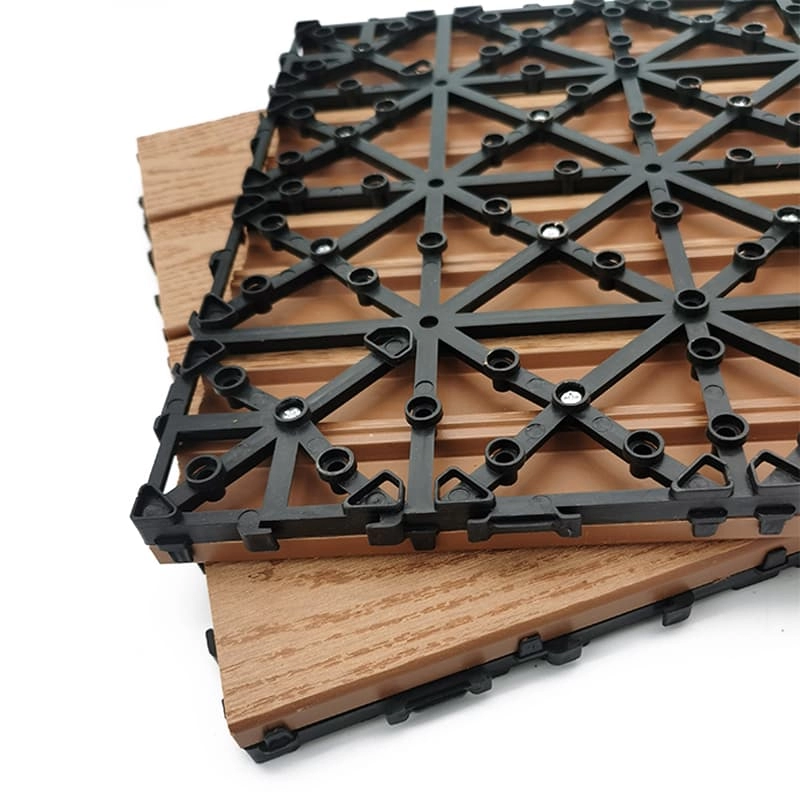 Tercel 300*300*20mm Waterproof Moisture-proof WPC Interlocking Outdoor Tiles Over Grass Deck Tiles on Dirt