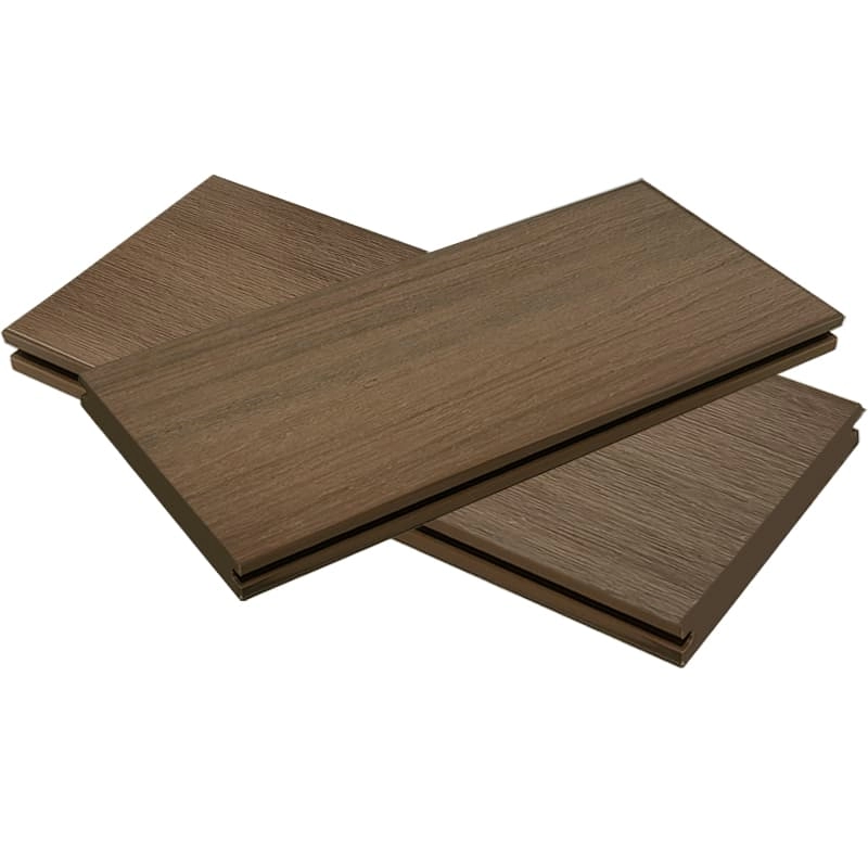 Tercel 140*25mm Durable Long Lifespan Co-extrusion Solid WPC Interlocking Pool Decking Boards