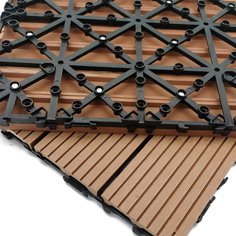 Tercel 300*300*20mm Fireproof Moisture-proof WPC Interlocking Composite Deck Tiles Deck Tiles for Balcony