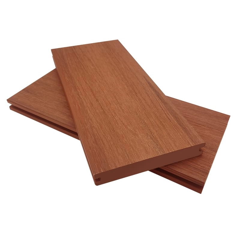 Tercel 140*25mm Customizable Anti-UV Co-extruded WPC Decking Floors Ground Level Composite Deck