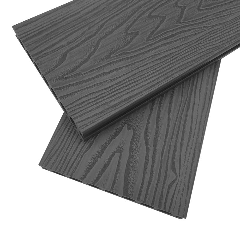 Tercel 150*23mm More Colours for Your Choice Black Composite Decking 3D Embossed WPC Decking