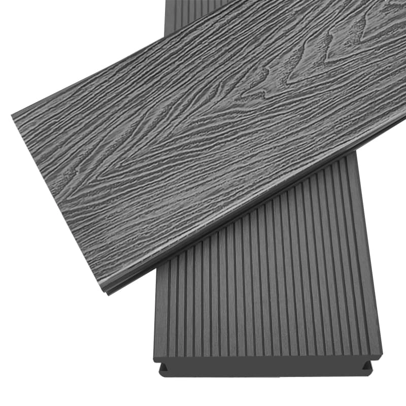 Tercel 140*25mm Easily Installation 3D Wood Grain Solid WPC Composite Boarding Wood Effect Composite Decking