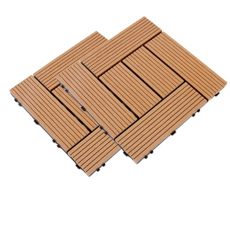 Tercel 300*300*20mm Installation Easily DIY Vinyl Deck Tiles WPC Click Patio Tiles Wood Look Interlocking Decking Tiles