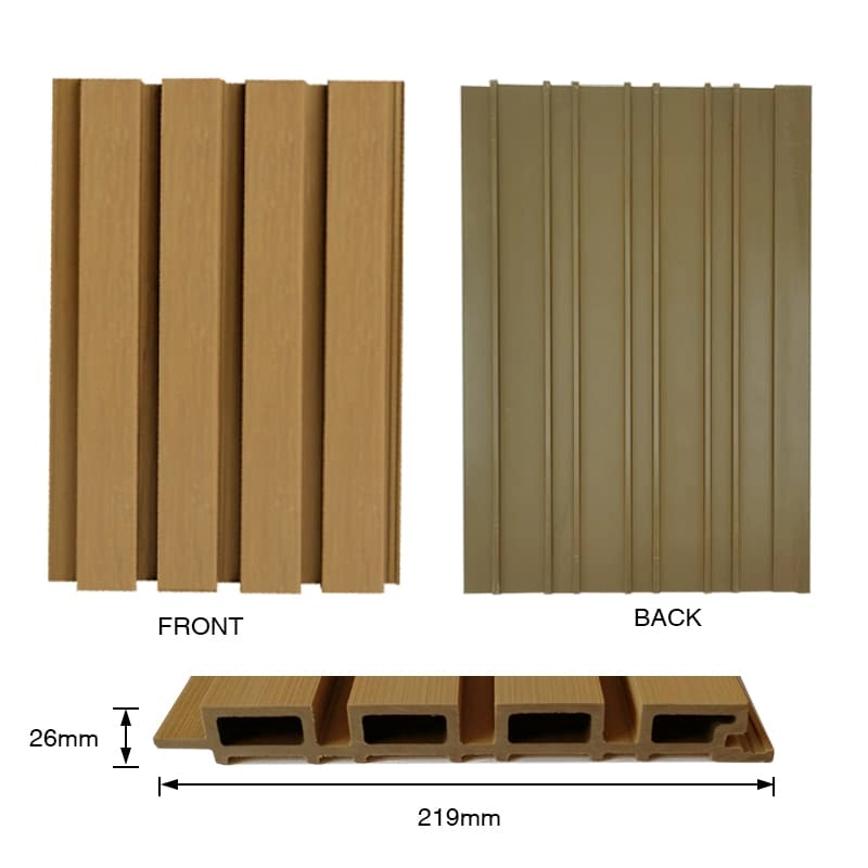 Tercel 219*26 mm Durable High Density Co-exruded Wood Plastic Composite Wall Cladding Wall Panels WPC