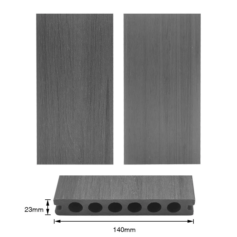 Tercel 140*23mm Anti-insect Eco-friendly Light Grey Co-extruded WPC Composite Wood Boards