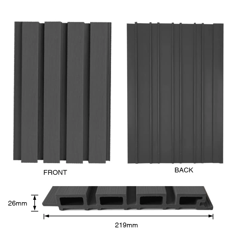 Tercel 219*26 mm Moisture-proof Recyclable WPC Board for Wall WPC Exterior Panel