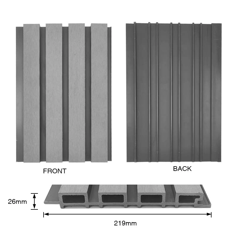 Tercel 219*26 mm Easy to Install WPC Partition Wall Fluted WPC Panel Wall