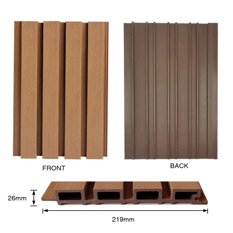 Tercel 219*26 mm Anti-UV Color Stability Co-extrusion Panel WPC Exterior WPC Wall Cladding Exterior