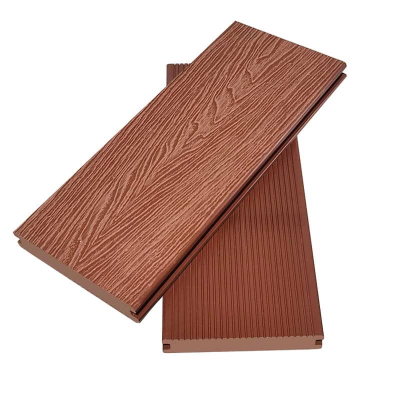 Tercel 140*25mm Eco-friendly 100% Recyclable 3D Wood Grain Solid WPC Composite Interlocking Decking Boards