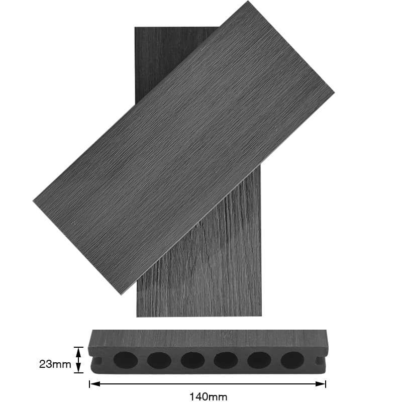 Tercel 140*23mm Anti-UV Waterproof Fireproof Co-extruded Wood Plastic Composite Decking Flooring WPC Decking