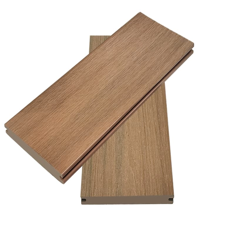 Tercel 140*25mm Anti-UV Barefoot Friendly Wood Plastic Composite Solid Decking Outdoor Interlocking Teak Patio Flooring