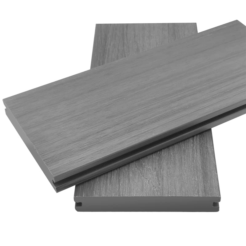Tercel 140*25mm Non-cracking Non-expansive Grey 0.3 Co-extrusion Solid WPC Interlocking Wood Decking Boards Outdoor