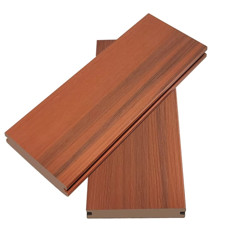 Tercel 140*25mm Non-cracking Anti-UV Co-extrusion WPC Decking Boards Click Together Solid Deck Board