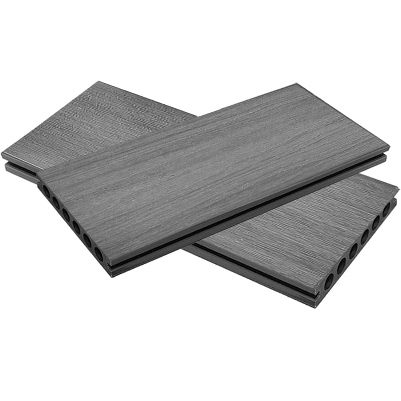 Tercel 140*23mm Effective Flame Retardant Co-extrusion WPC Round Hollow Plastic Decking and Patio Boards